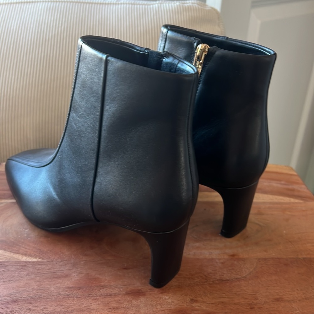 NWOT Clarks black leather booties. Size 8 1/2. Beautiful new condition.
